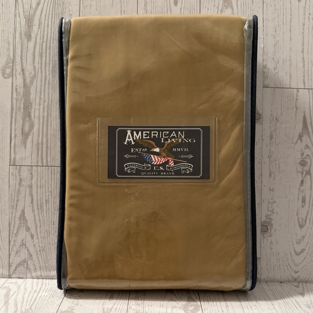 AMERICAN LIVING Gilt‎ Warm Brown Valance "Gatley" Sheer 52" x 216" XL
